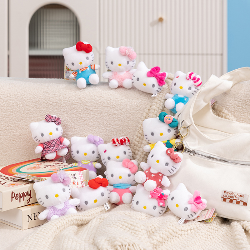 正版三丽鸥挂件Hellokitty毛绒KT猫小挂件玩偶玩具抓机娃娃批发