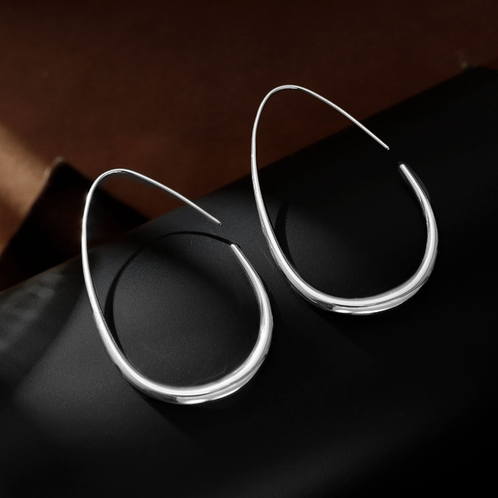Hyacinth metal teardrop ear hook earrings for Women 2025 New bestseller, high-end, light luxury, niche ear studs, unique and beautiful earrings details Picture