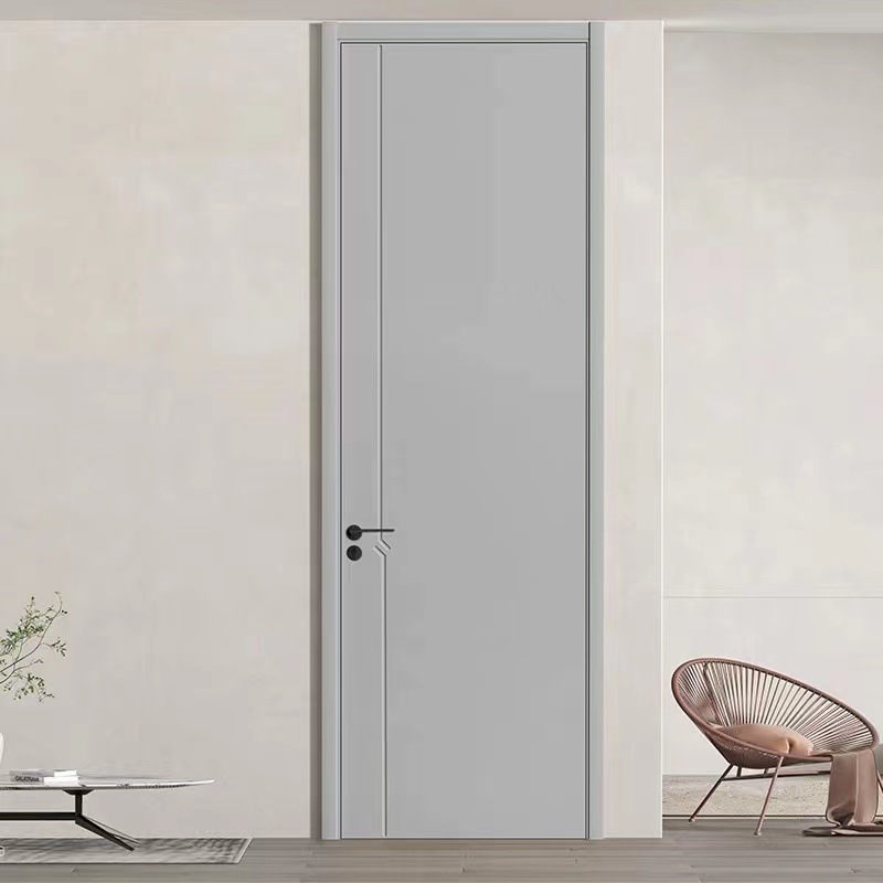 Ultra-narrow room wooden door, bedroom silent door, high-end lacquered modern simple wooden door Application Scenario