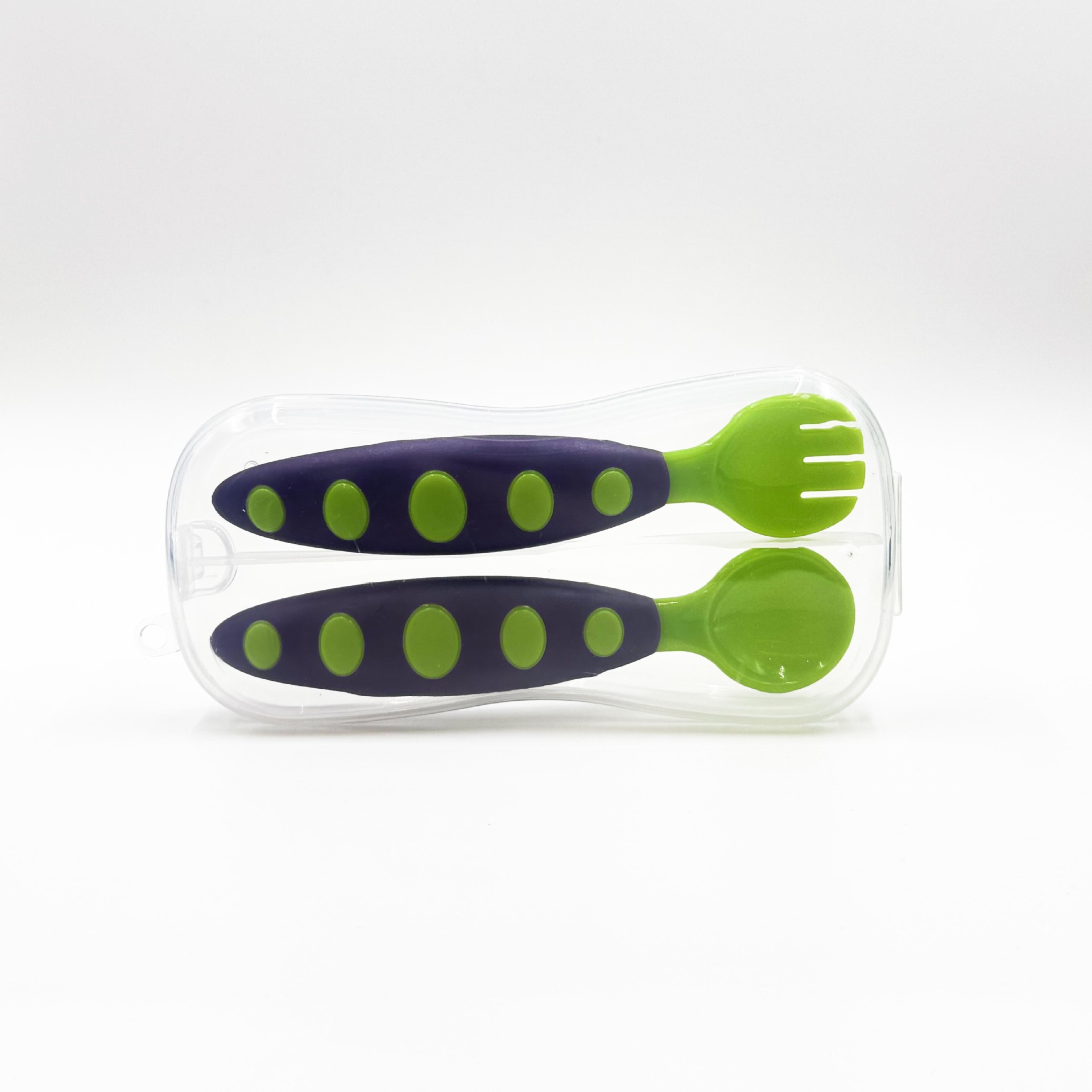 不锈钢硅胶宝宝餐具/不锈钢宝宝餐具/玩具/硅胶制品/不锈钢硅胶餐具白底实物图