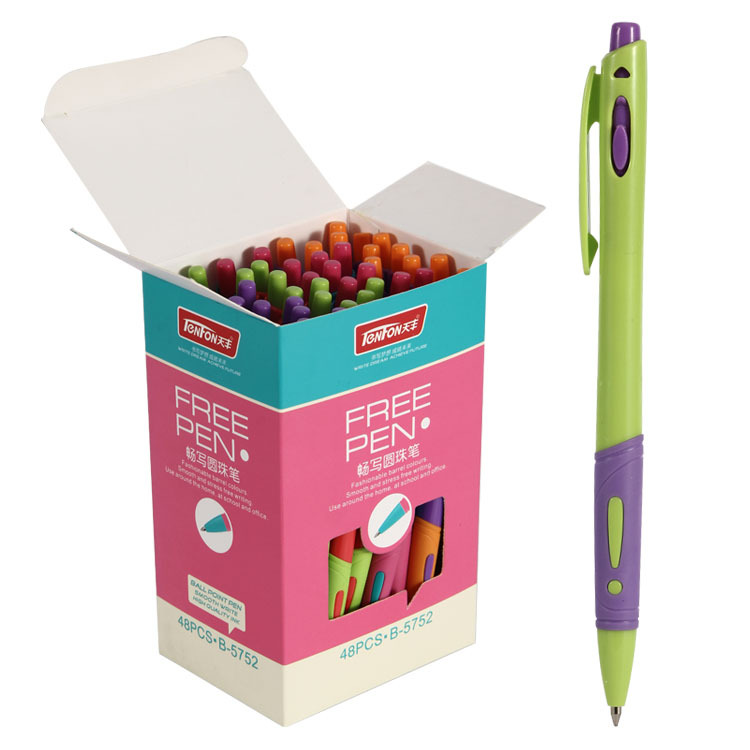 Jumping plastic ballpoint pen 0.7mm, creative advertising Ballpoint pen, simple exclamation mark Ballpoint pen, 48 pieces per boxTENTON Free Pen 0.5mm Multi-Color Ballpoint PensTenten Free Pen 0.5mm Multi-Color Ballpoint Pens Specification drawing