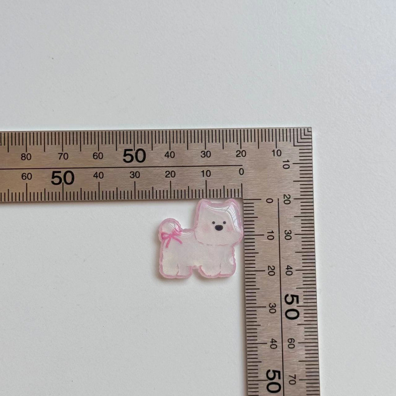New small-sized West Highland puppy acrylic accessories, new diy handmade material bag accessories, cartoon patch shoes Application Scenario