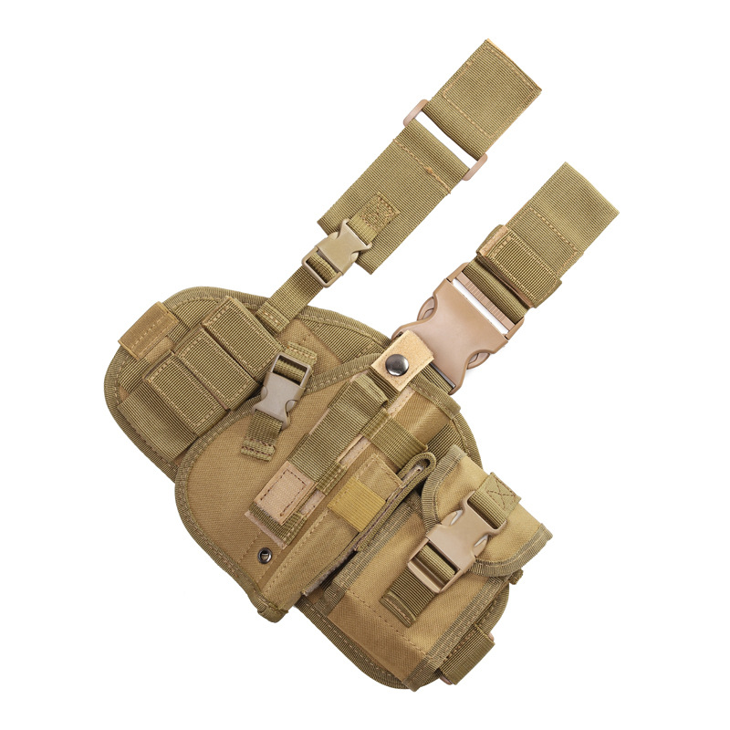 Yitu Outdoor CS camouflage Combination shooting Protective case, Tornado leg-tied magazine Bag case, Quick-pull Tactical gun holster details Picture