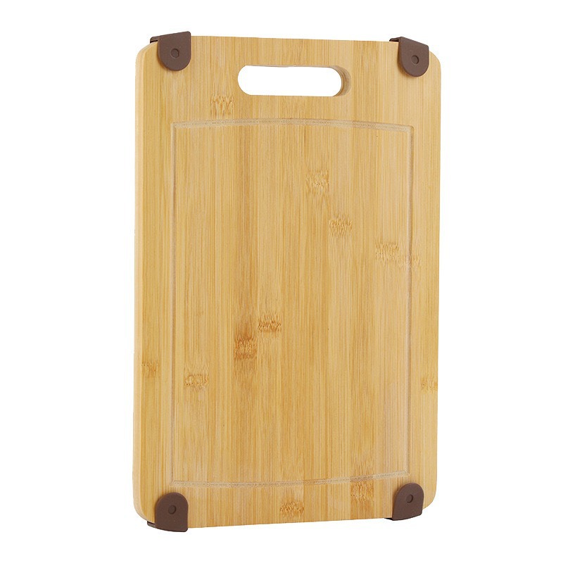 A multi-functional cutting board made of ebony, ironwood, and light-colored bamboo without splicing, a durable and environmentally friendly household cutting board Item Picture
