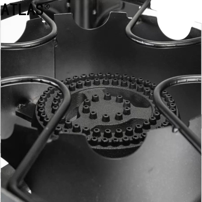 ATLAS Outdoor portable single-head gas stove, windproof fierce stove, camping and picnic gas stove, folding energy-saving stove Specification image