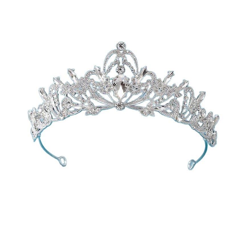 Coreano amazon venta caliente gota de agua corona novia novia tocados cumpleaños princesa corona vestido de banquete accesorios para el pelo Item Picture