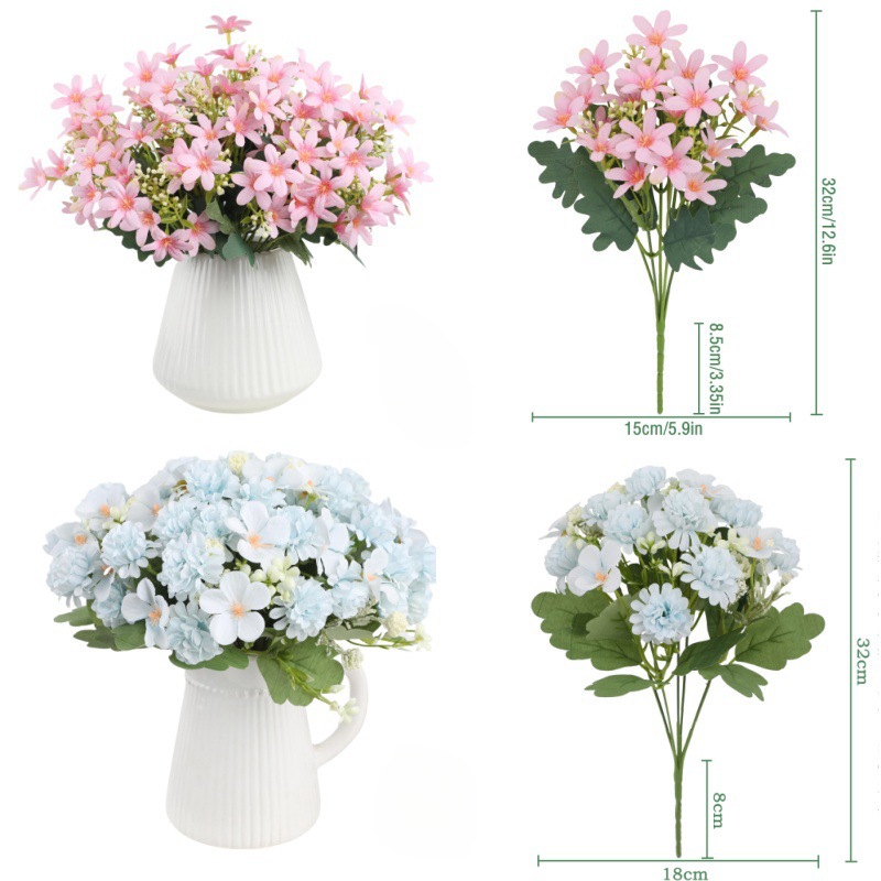 跨境热销仿真花绣球花小兰花家居装饰摆件节日气氛布置假花批发