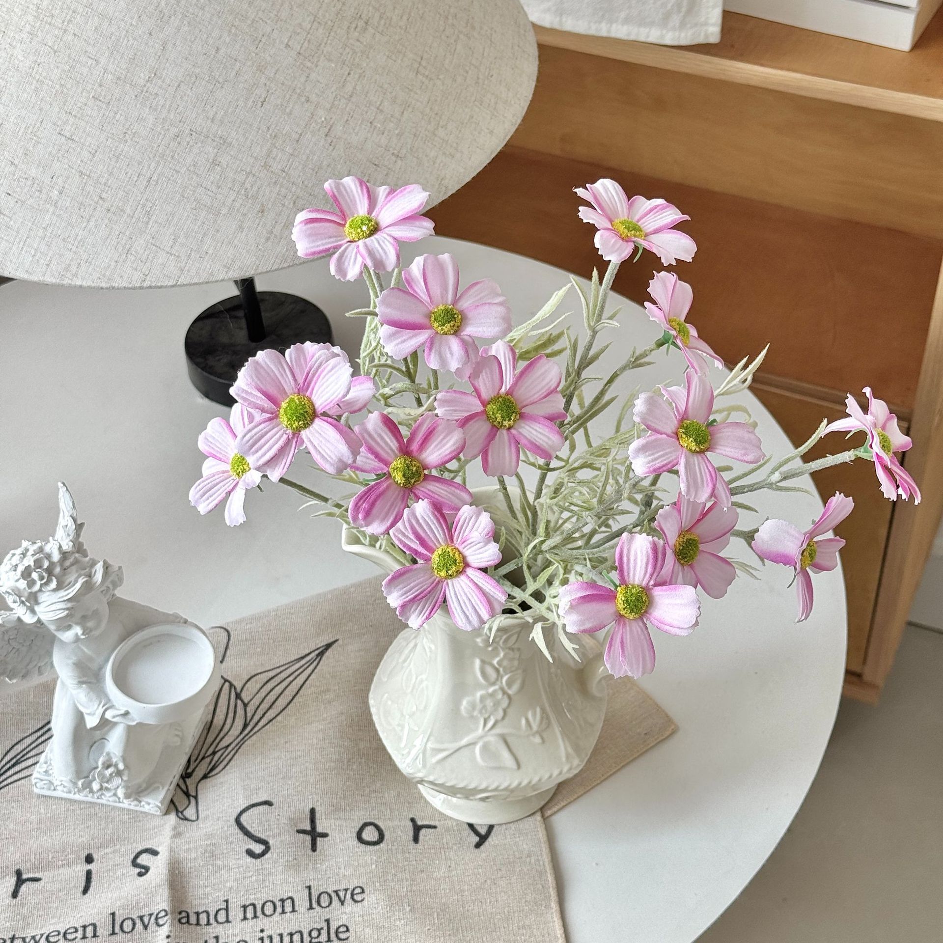 仿真花/春天花园/要掃墓用的塑膠花/压纹玫瑰/仿真花女2022森系产品图