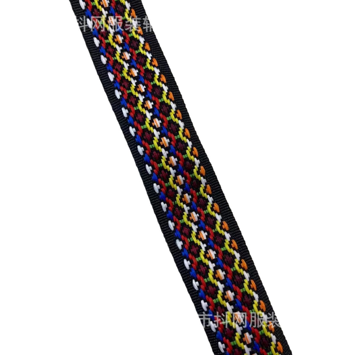 1.8- 2.1cm Ethnic-style jacquard embroidery webbing, hair accessories, headwear, performance costume accessories, gift box packaging tape Item Picture