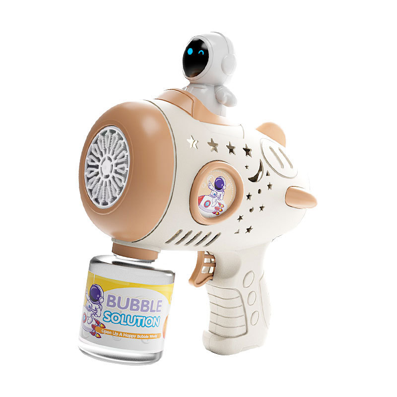 Hot-selling fully automatic bubble machine with no leakage, 15-hole light, astronaut water gun toy wholesale Item Picture