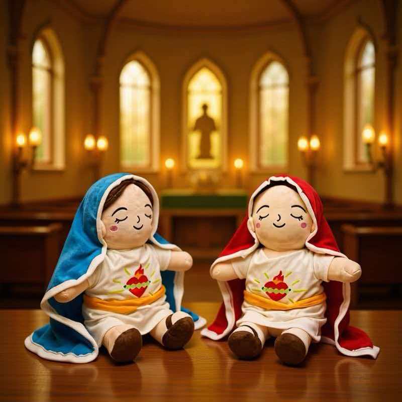 现货直发可爱圣心毛绒公仔儿童安抚玩偶跨境现货批发卡通娃娃抱枕