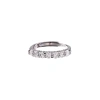 Fashion Trend Seven Princess Stacked Moissanite Row Ring, a simple and elegant half-ring diamond ring in pure silver for women Item Picture