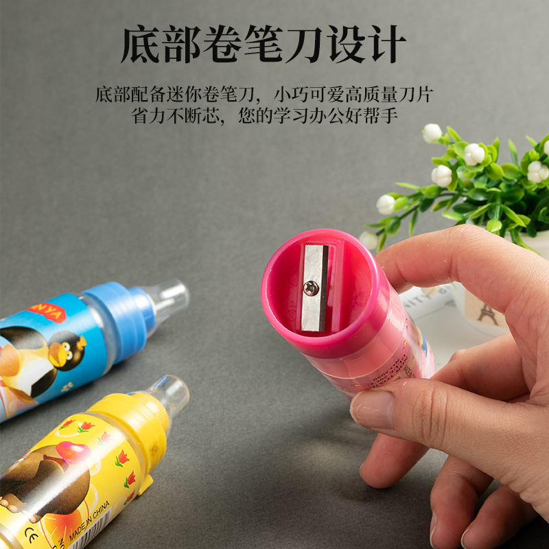 Good packaging color dibujos animados estilo pegamento líquido botella de agua tres colores hot melt sticks máquina de rollos cinta adhesiva especial material manual para niños Specification image