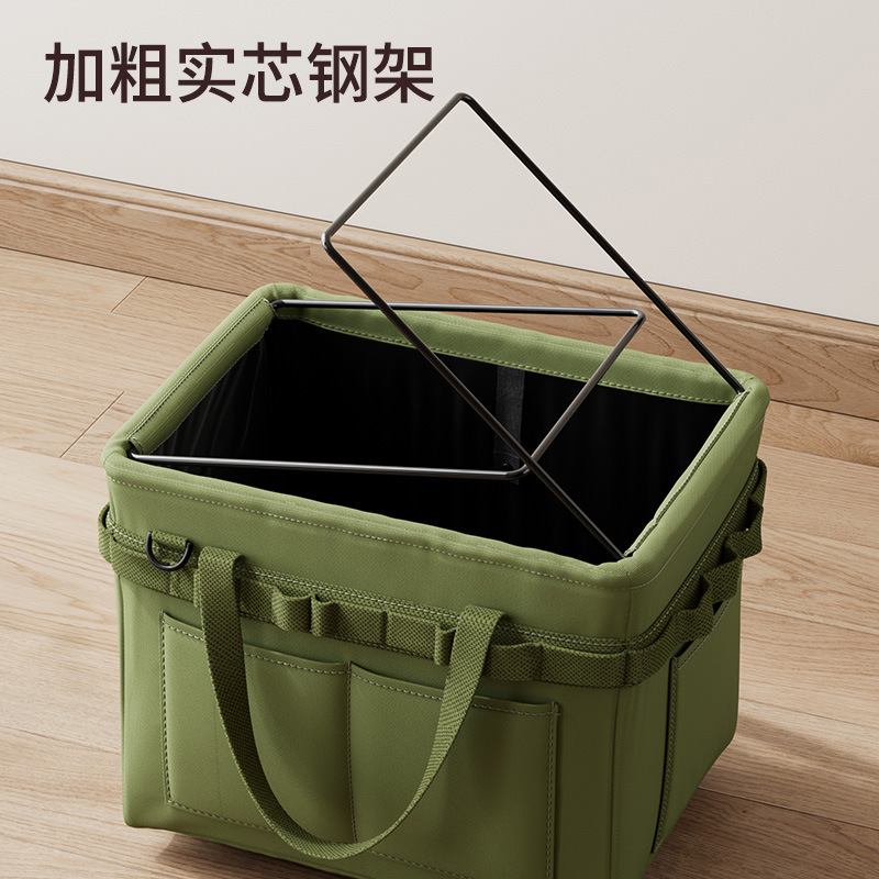 收纳箱/百纳箱棉麻/带轮整理箱/收纳/露营收纳箱细节图