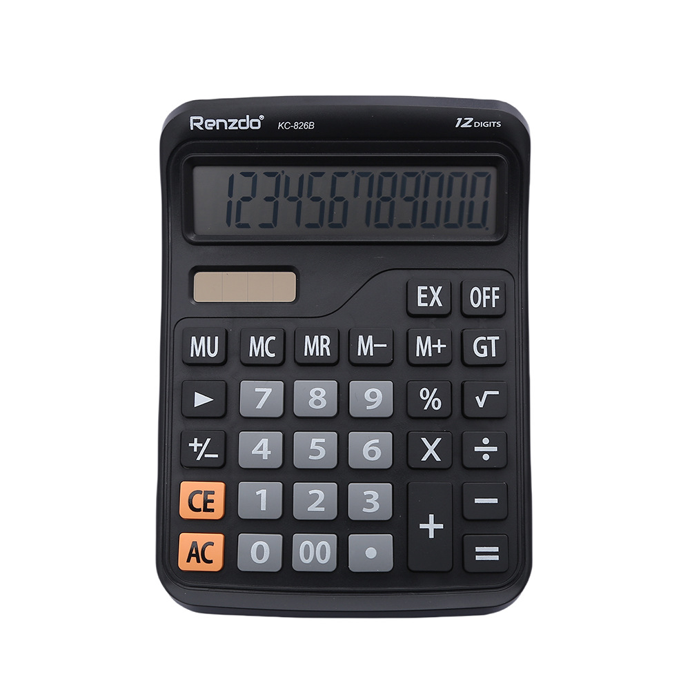 KC-826 Calculator, a large-sized computer for financial accounting with keys, is a student financial office desktop calculator Item Picture