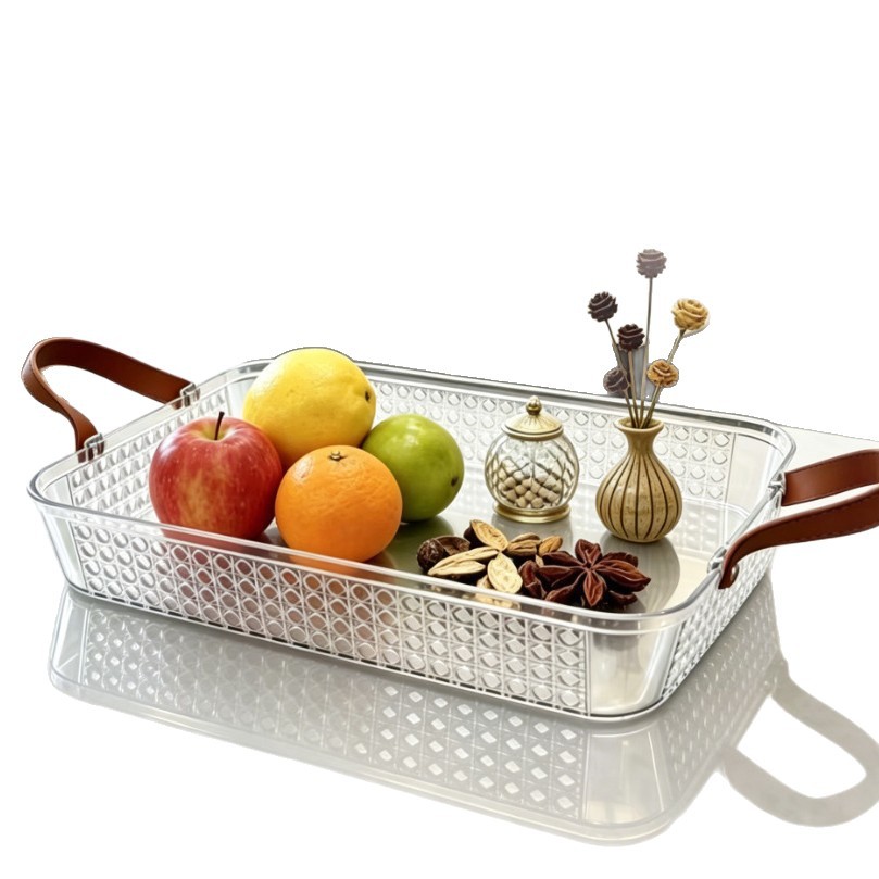 Home light luxury dried fruit plate, sunflower seed plate, snack storage box, fruit plate, living room coffee table format, covered candy plate Item Picture