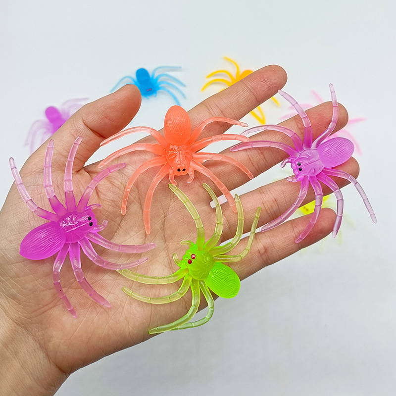 Cross-border simulation araña de color adornos de fiesta de fantasmas halloween juguetes enteros enganchador accesorios de fiesta juguetes Specification image