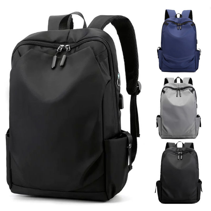 Cross-border simple backpacks for men, large-capacity leisure travel backpacks for junior and senior high school students, computer backpacks