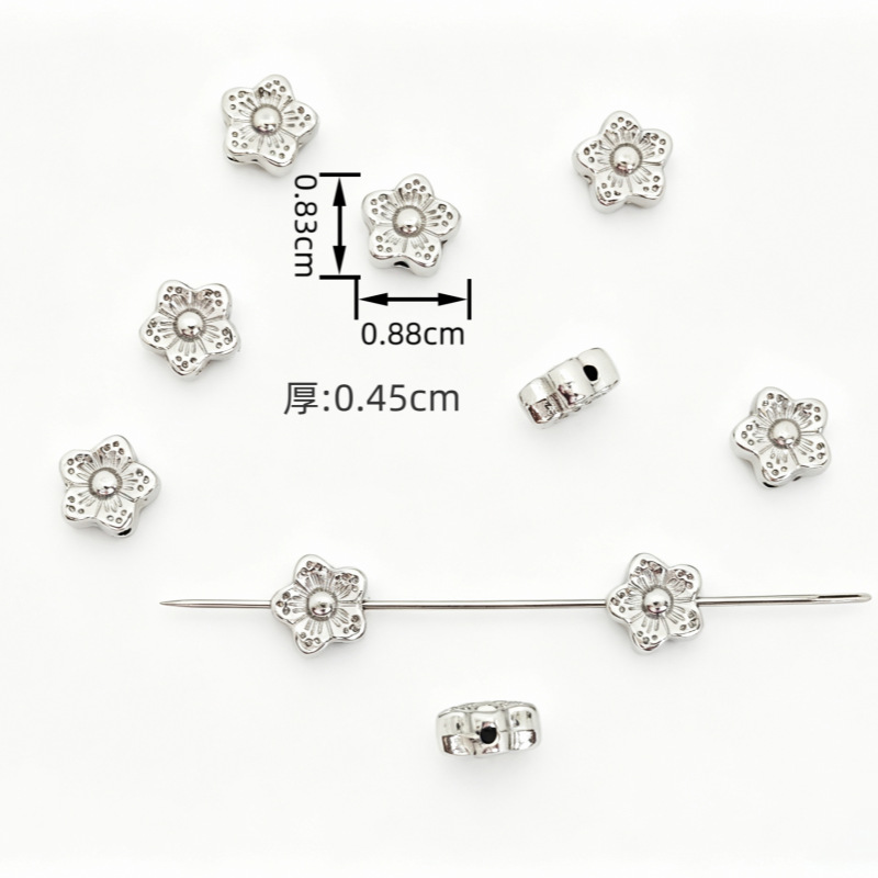Retro zinc alloy multi-shaped flower-shaped petal rose beaded bracelet necklace pendant diy accessory Application Scenario