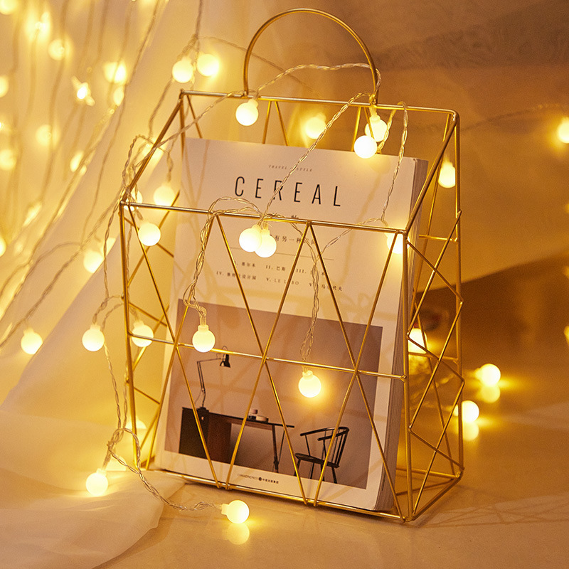 LED color lights, string lights, starry sky lights, outdoor camping atmosphere lights, sky curtains, tents, small white ball bubble lights, decorative lights Application Scenario