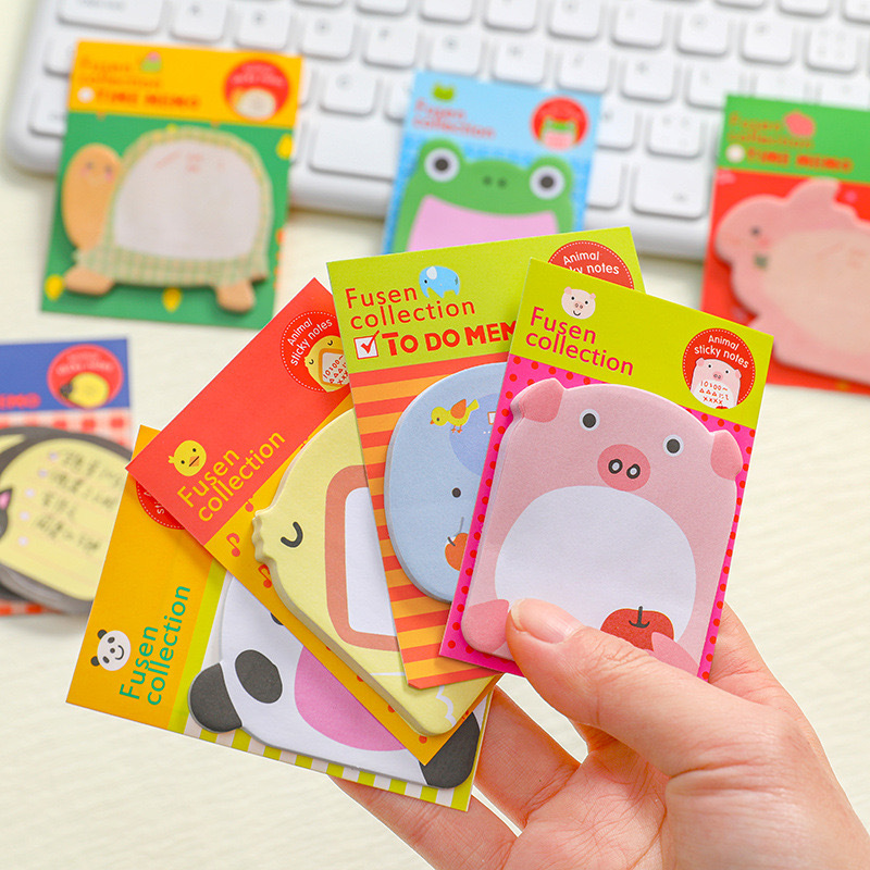 Zoo cartoon sticky notes, note stickers, message stickers, cute student supplies Application Scenario