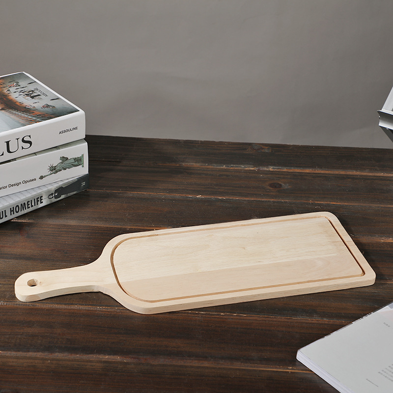 Pizza tray, household baking tools, baking tray, wooden pizza tray, bread and cake, wooden board tray, rectangular plate Specification image
