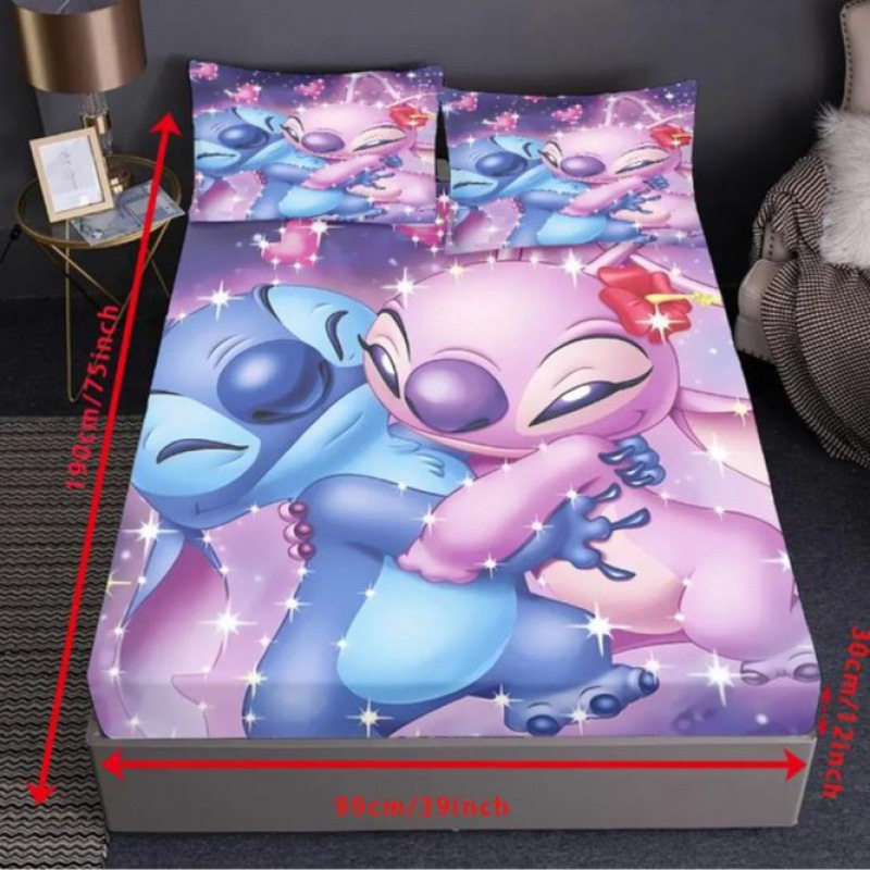 3D数码印花床笠三件套速卖通ebay亚马逊temu代发床上用品磨毛亲肤