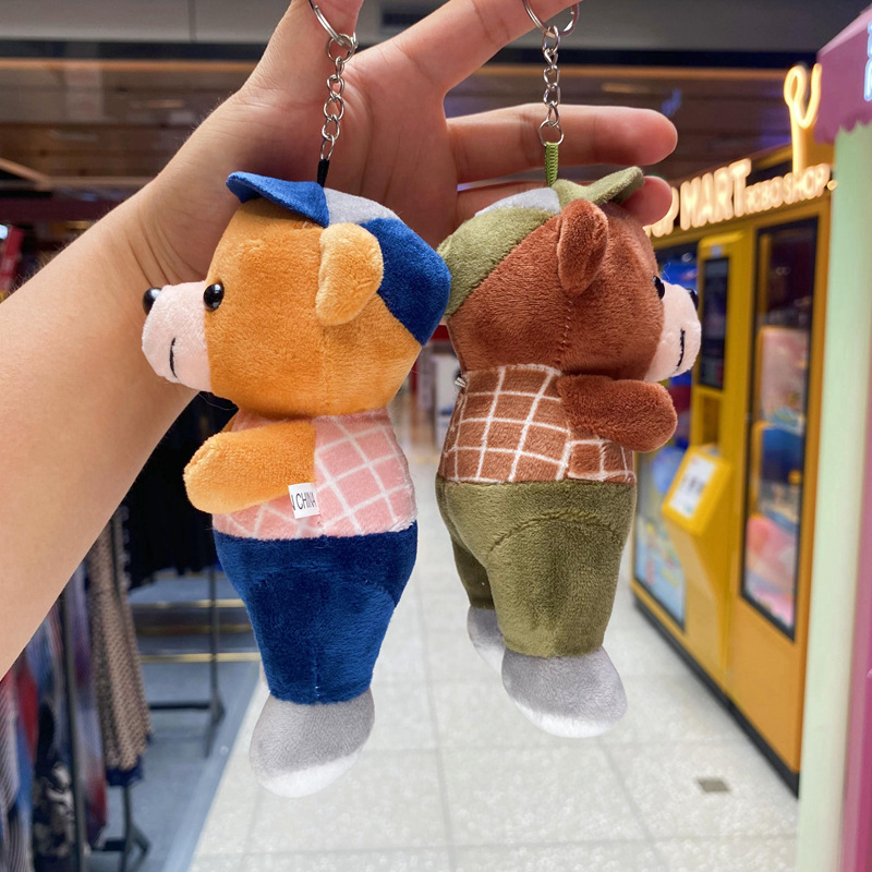 Wow, super cute workwear bear figurines, small dolls, pendants, bags, decorations, festival gifts, and fine claw machine dolls Specification image