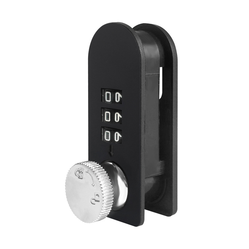 机械拨盘密码塑料密码锁抽屉密码锁储物柜锁文件柜锁信箱转舌锁白底实物图