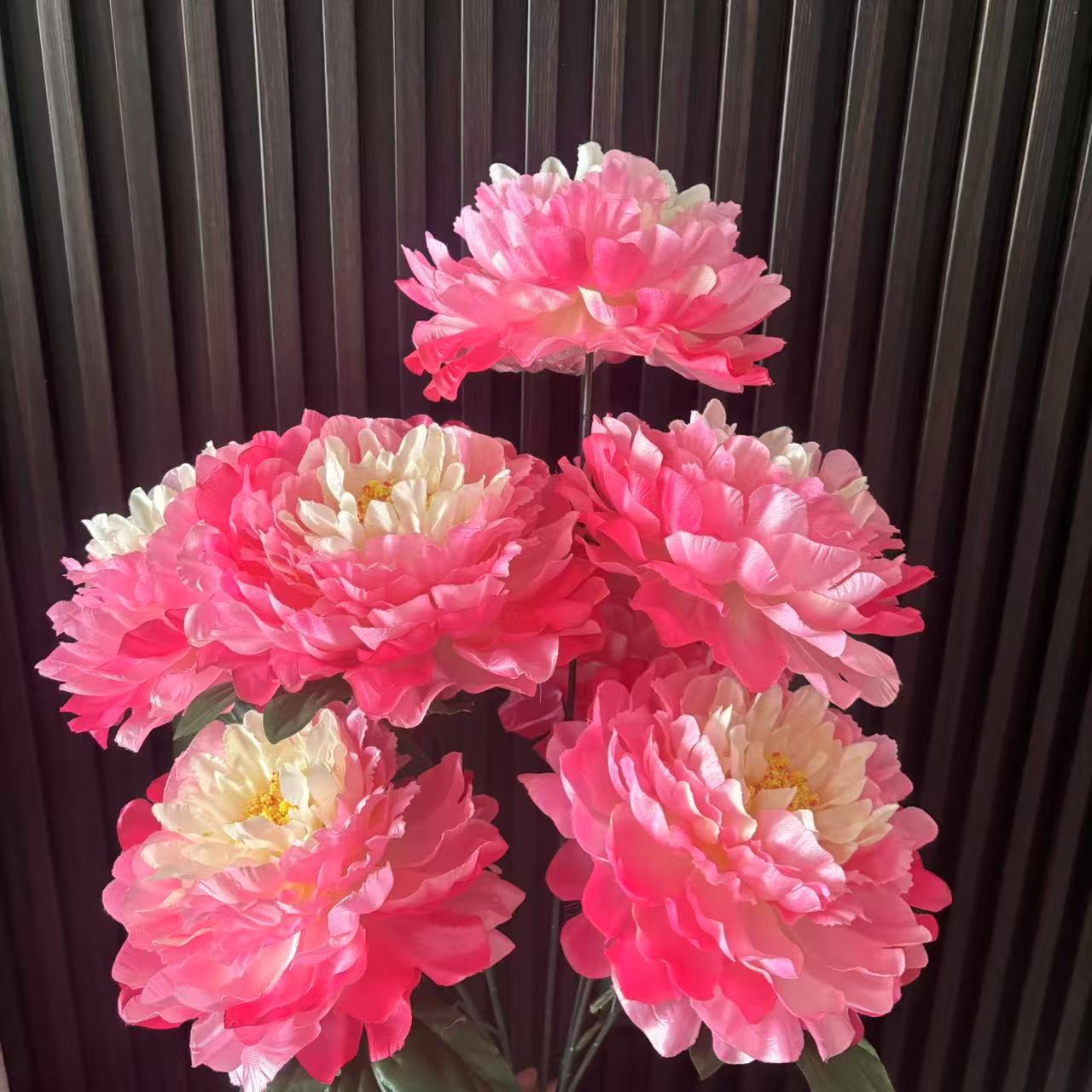 扫墓用花7头富贵牡丹花束花清明节上坟祭祀墓前摆放花菊仿真花详情图3