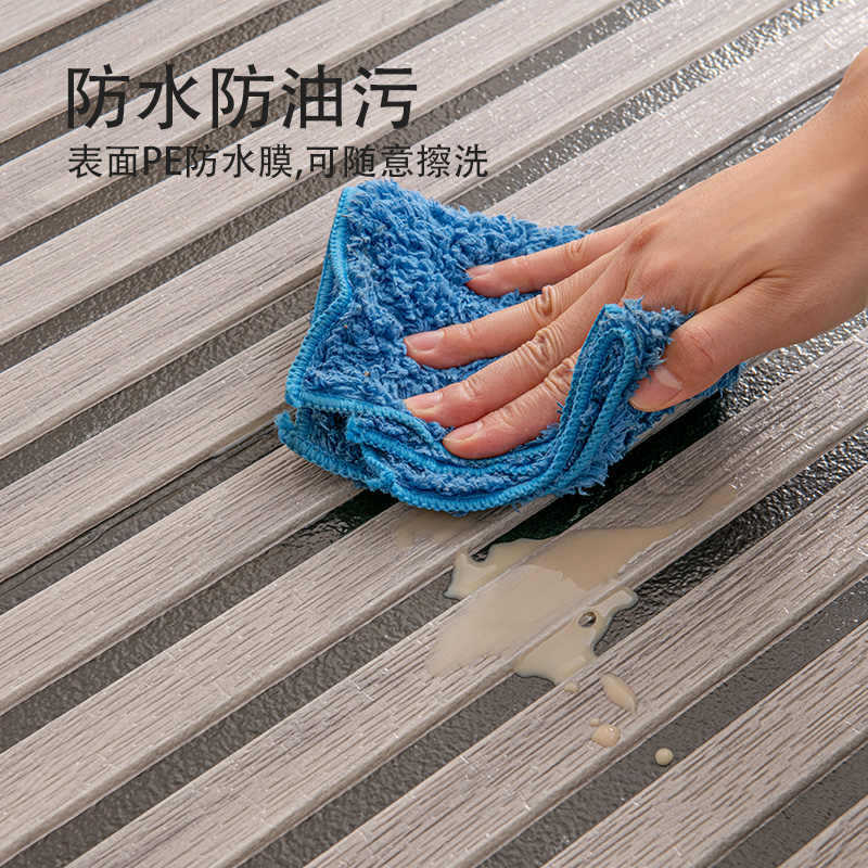 Grille Wood Grain Self-Adhesive Wall Stickers, Thickened Three-Dimensional Waterproof And Anti-Collision Wallpaper For Bedroom And Living Room Background Wall Decoration To Hide Ugliness details Picture