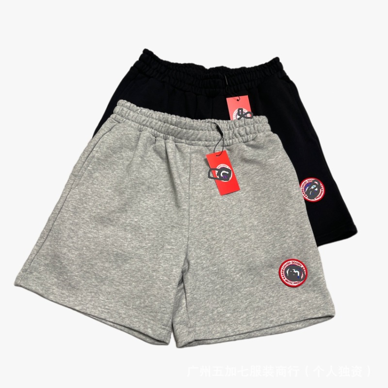 The new 420-gram heavy loose cotton sports shorts from cross-border streetwear brand Goose are made of cotton, which is breathable and sweat-absorbent with micro-embroidery Specification drawing