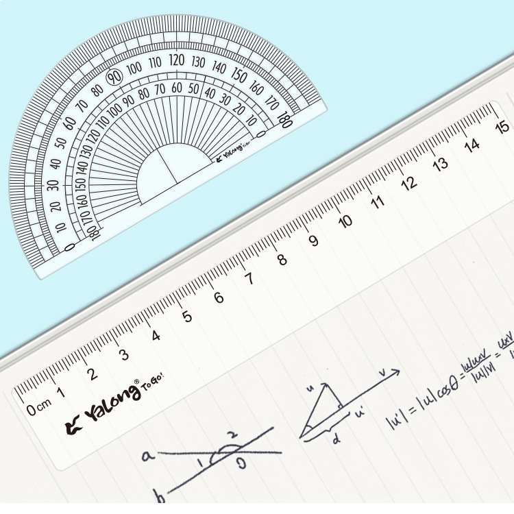 Yalong Cross-border Wholesale 15 cm computer resin rulers, student stationery geometric rulers, school multi-size rulers Specification image