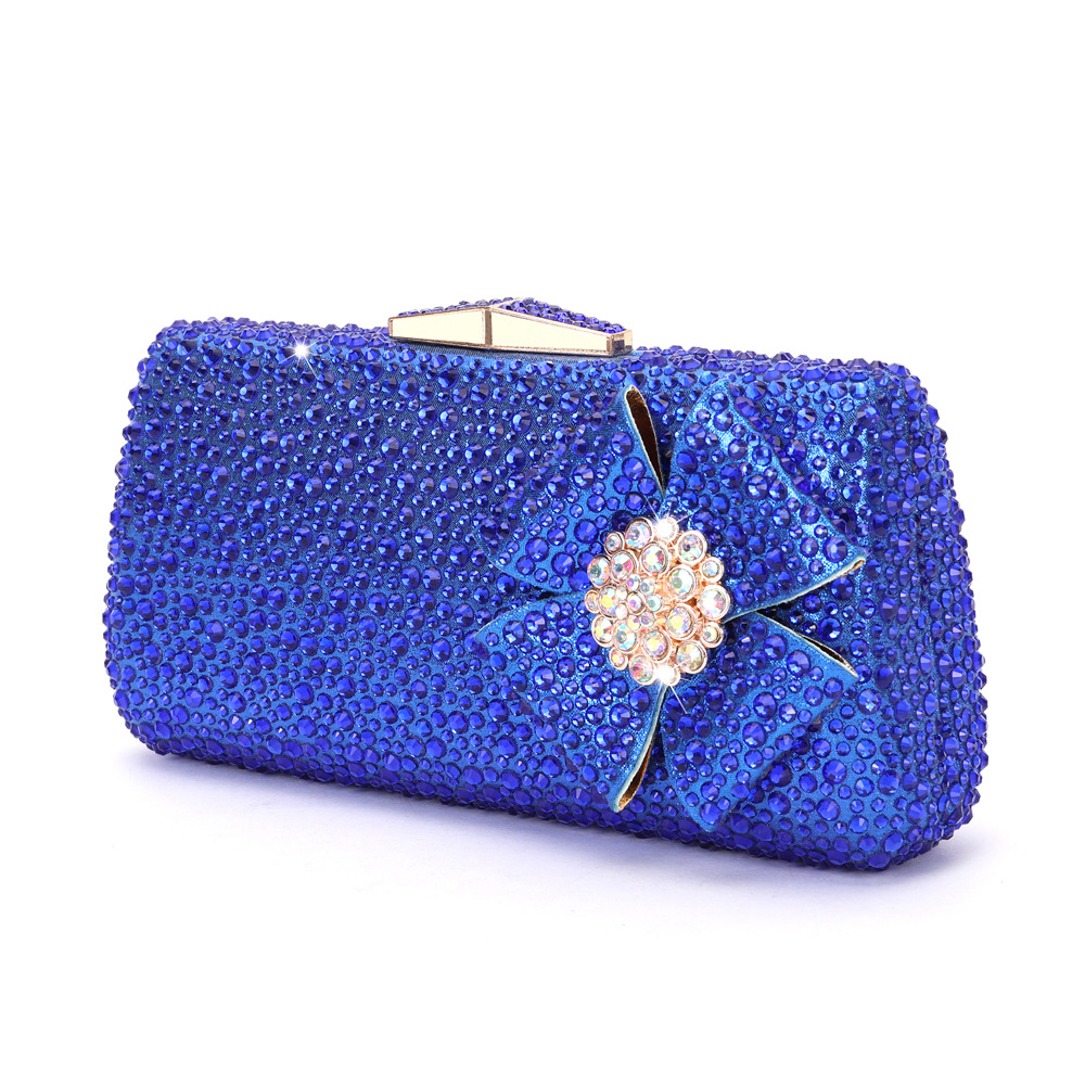 Cross-border e-commerce Amazon l Makeup water diamond wedding dinner bag, crystal hot diamond ladies' one-shoulder hand-held evening dress bag Item Picture