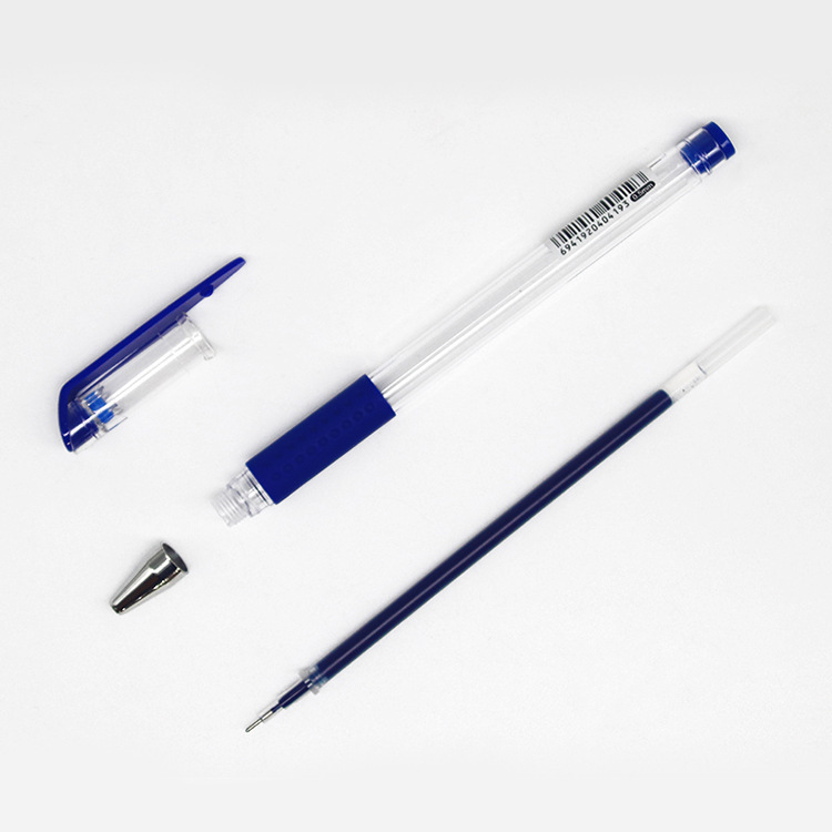 Yalong Cross-border best-selling simple blue 0.5mm gel pen, high-quality school office plastic pen Specification image