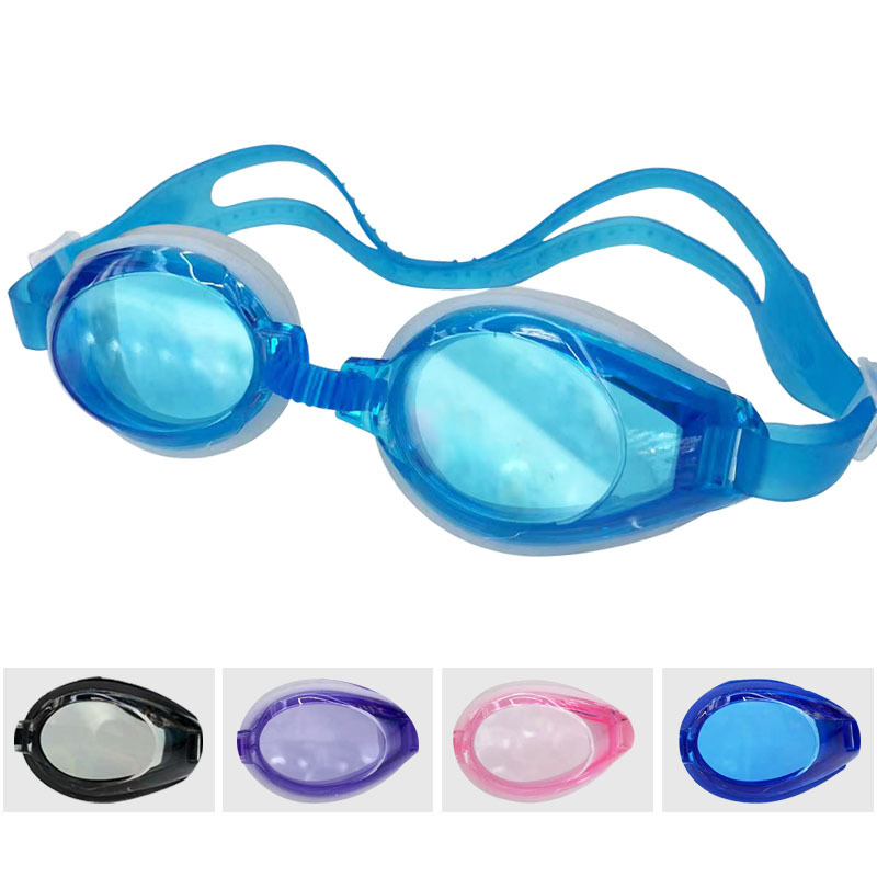 盒装防水防雾泳镜男女通用游泳镜平光泳镜可调节多色可选批发