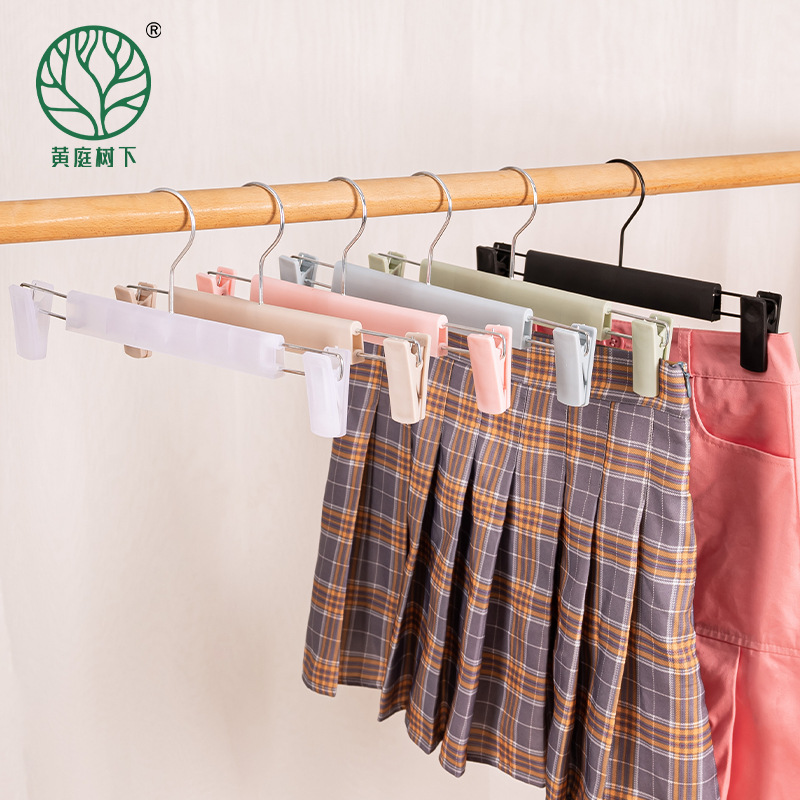 Special offer on retractable trouser clips, anti-slip clips, home adult matte plastic trouser racks, clothes drying racks, clothing store wholesale details Picture