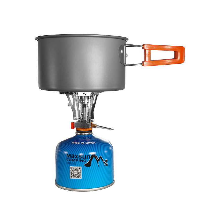 Outdoor portable gas stove, folding burner, travel gas stove, mini camping stove, one-piece burner details Picture