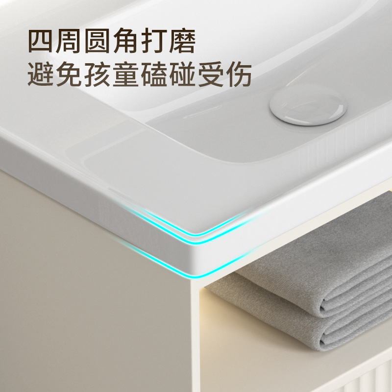 陶瓷一体盆中边盆卫生间浴室柜台盆多规格台上盆洗手盆厂家直销细节图