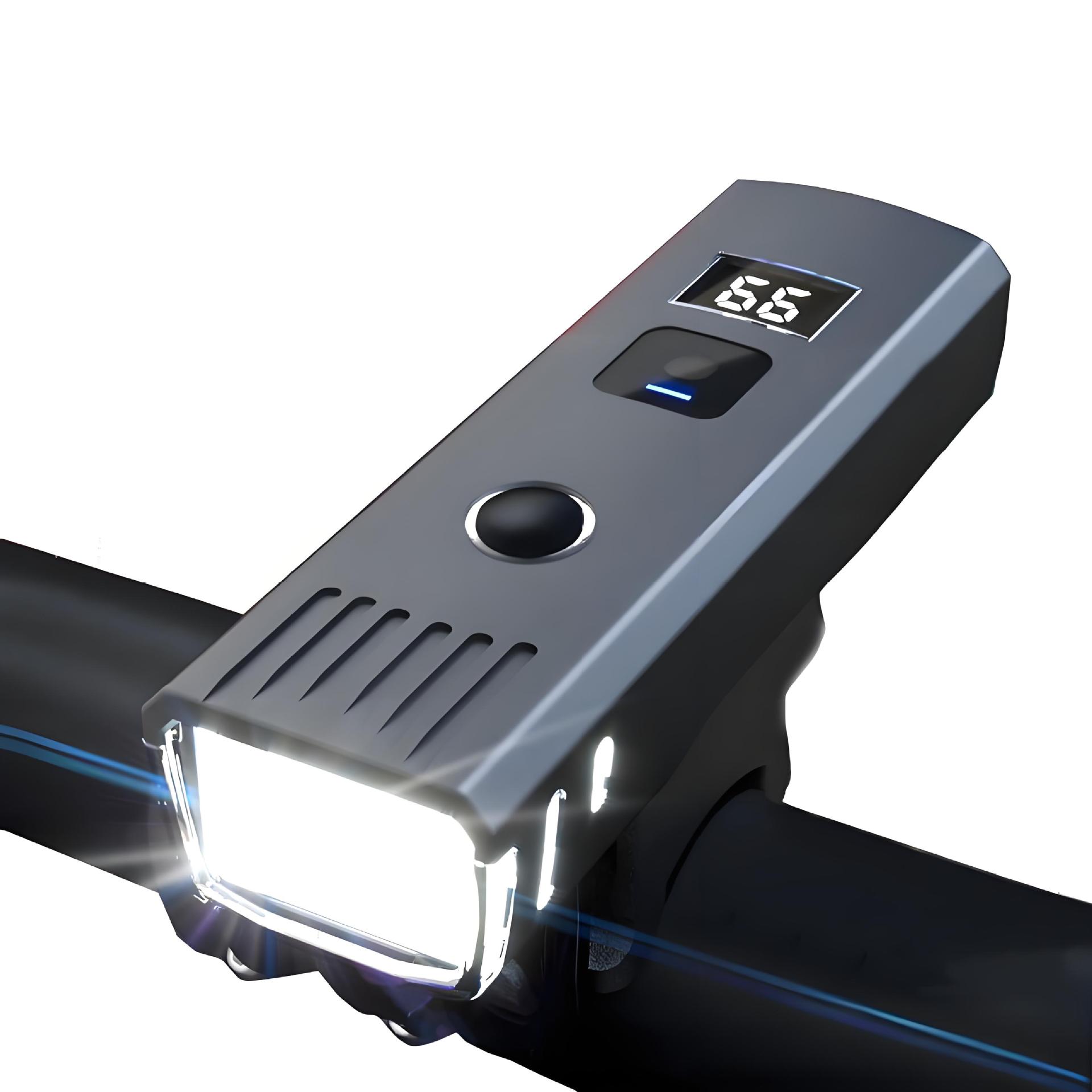 Cross-border battery level digital display bicycle light, intelligent light-sensing bicycle headlight, outdoor sports cycling mountain bike light