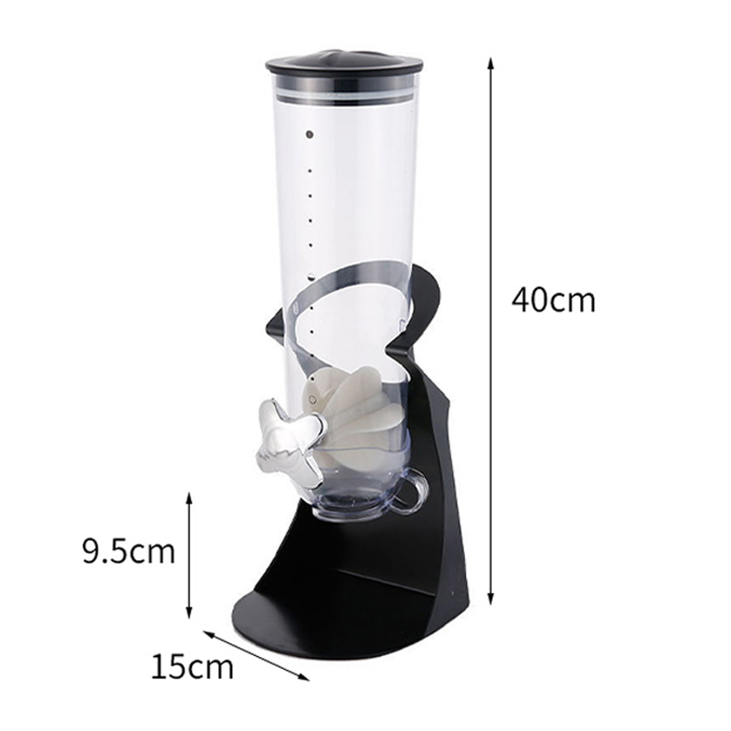 New type of cereal machine, kitchen cereal dispenser, cereal storage tank, single-tube desktop cereal machine for household use Item Picture