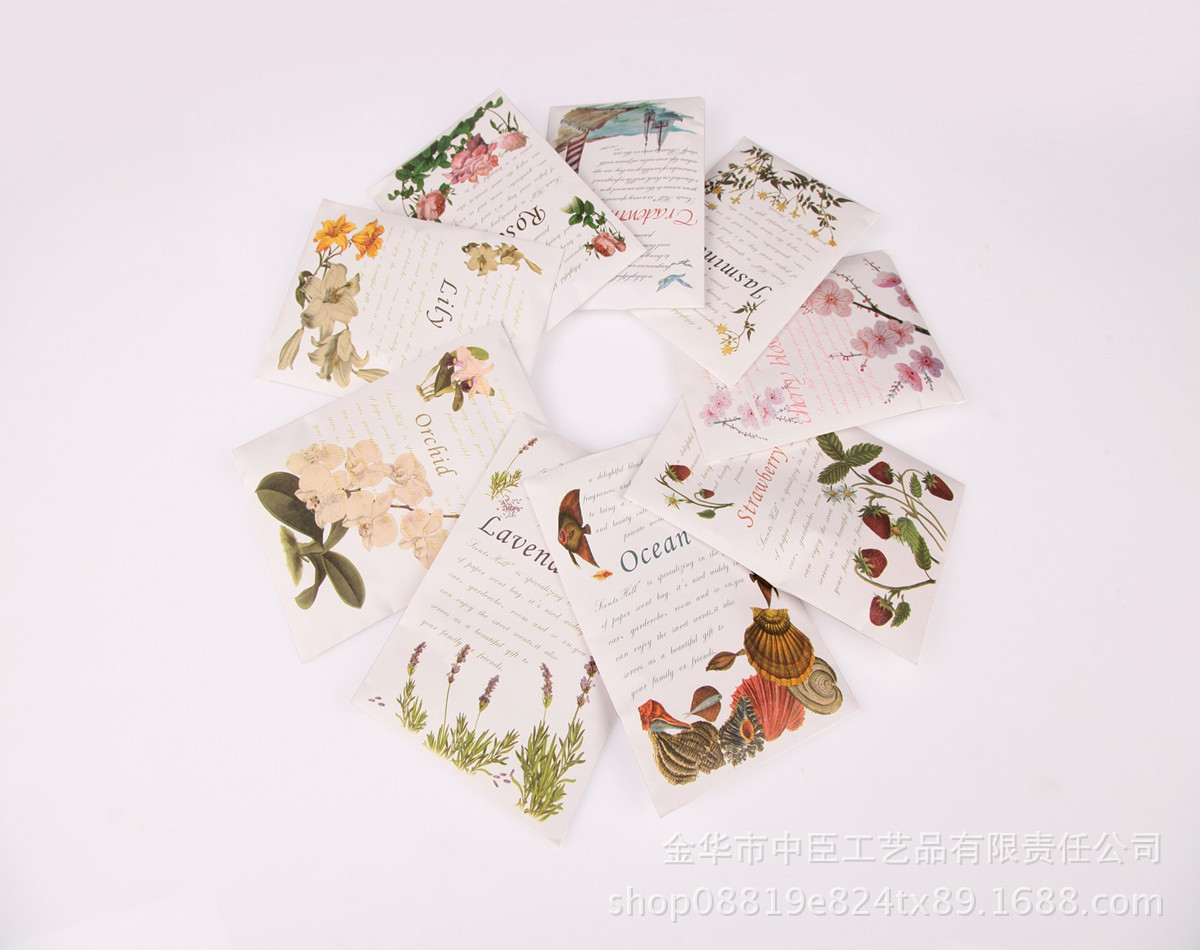 Floral pattern kraft paper box, airplane box, 120g paper box, gift box, customizable, simple style Specification image