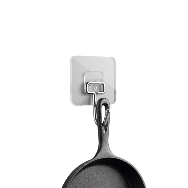 Seamless hook, strong adhesive, bathroom non-drilling, multi-functional mother-and-child buckle, kitchen transparent hat hook, adhesive hook Item Picture