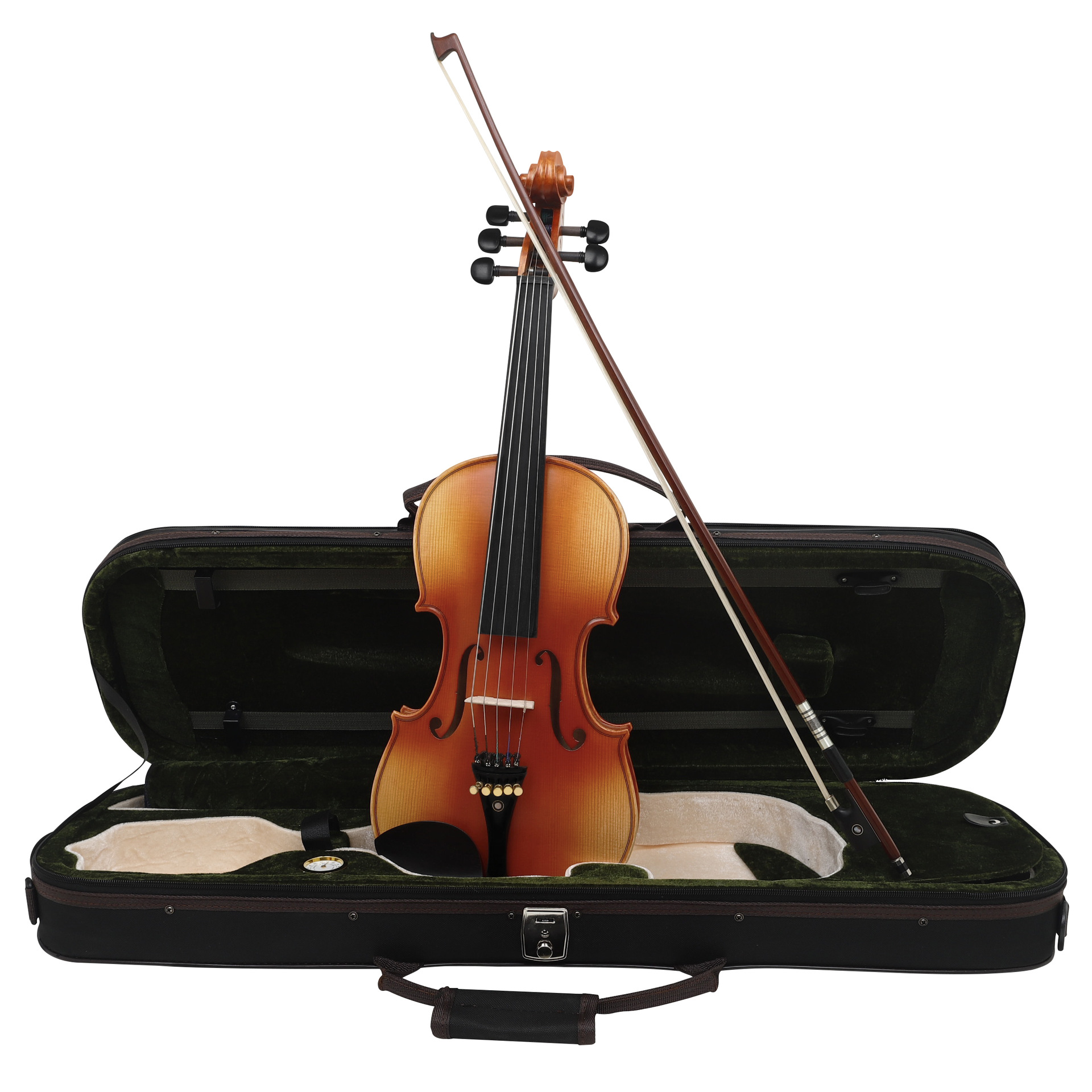 High-end five-string violin, 4/4 spruce natural tiger pattern, handcrafted violin with hygrometer, square box, grading violin Application Scenario