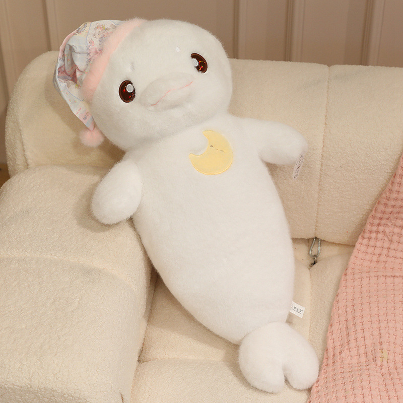 Cute star and moon night little dolphin doll Plush toy doll, bed lullaby and companion doll pillow wholesale Item Picture