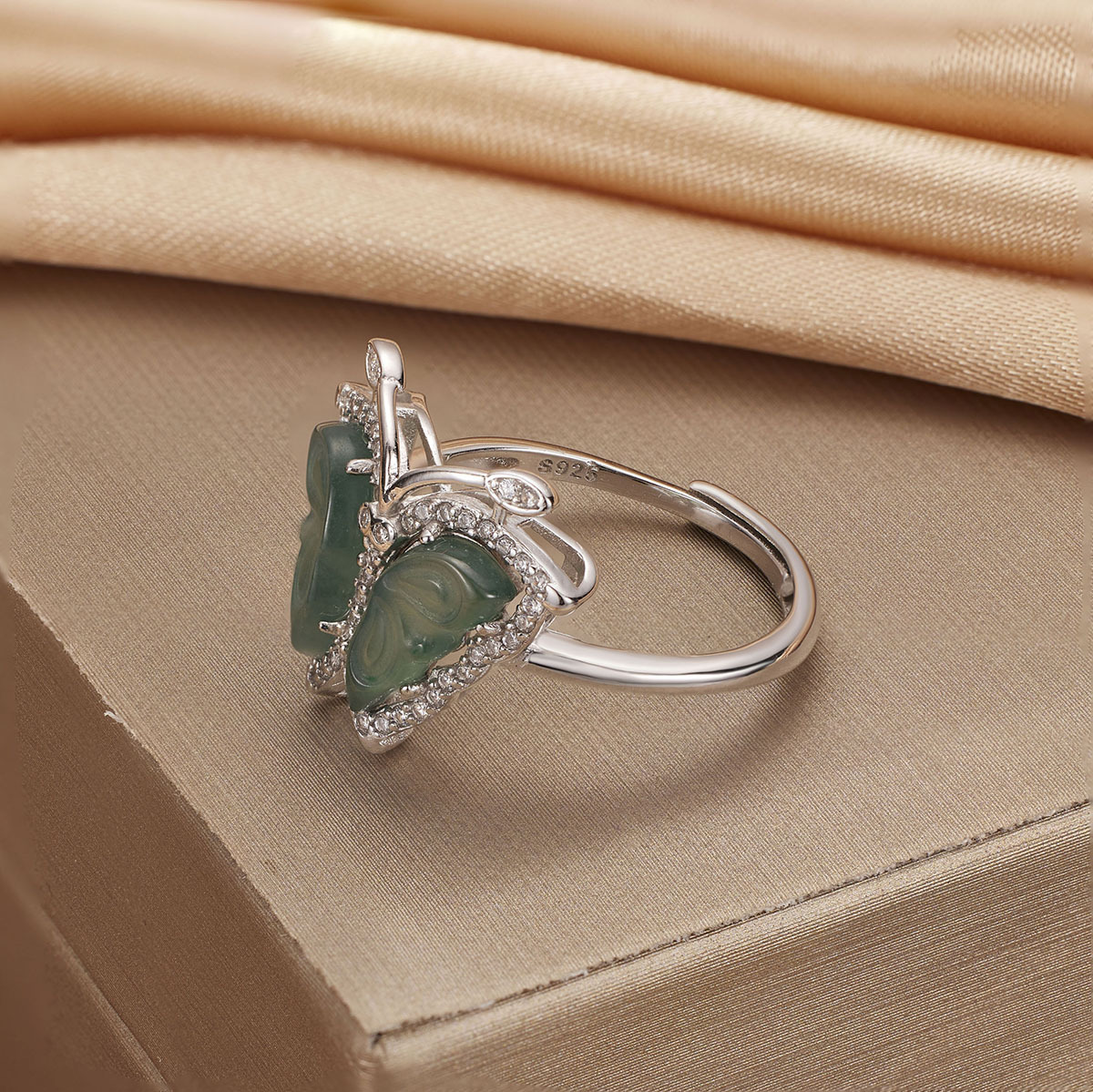 戒指/925银戒/韩版戒指不掉色/莫桑钻戒指/珍珠戒指细节图