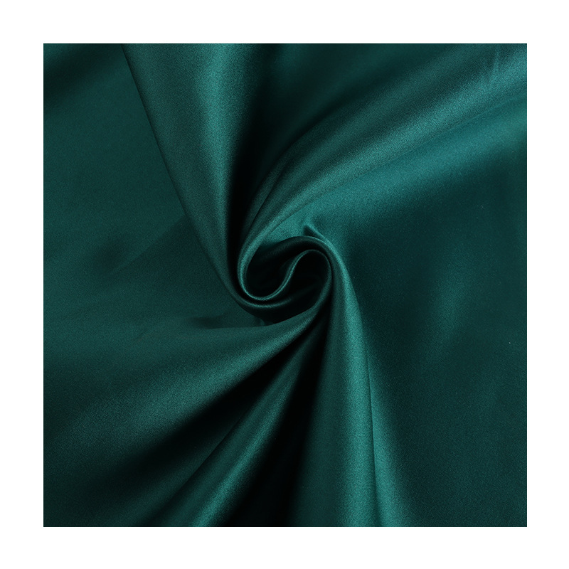 批发全涤平纹贡缎375缎婚纱面料高档西装连衣裙晚礼服色丁布料