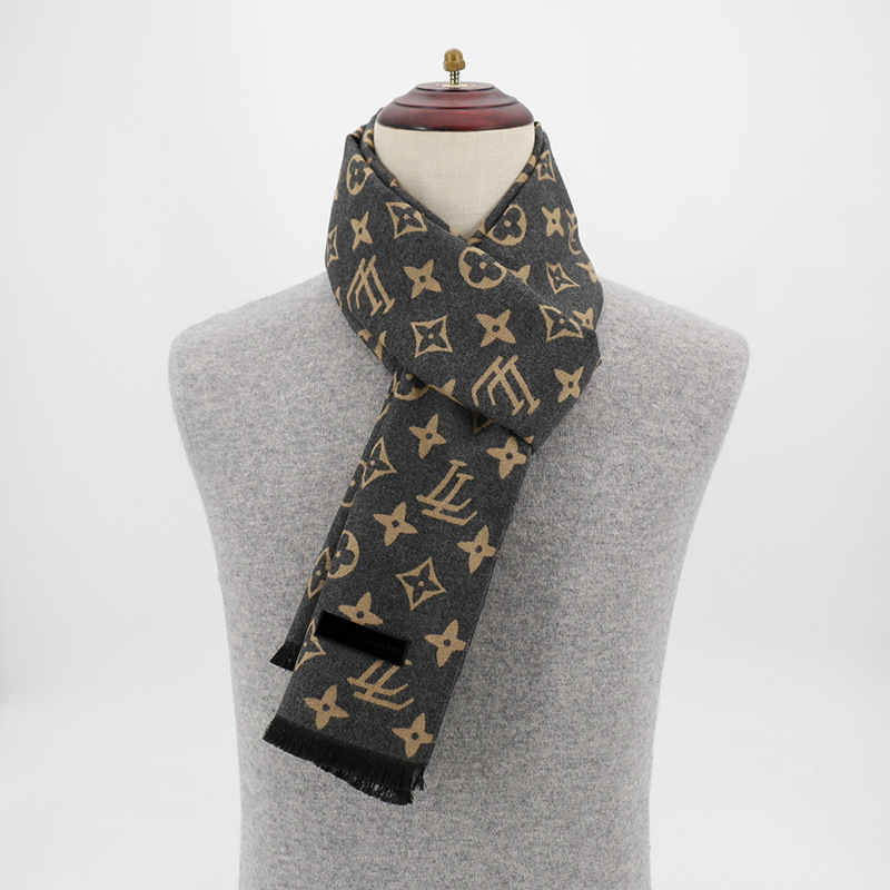 One-piece delivery of new men's scarves, men's autumn and winter faux cashmere scarves, business jacquard delivery, men's scarves, factory wholesale, street stall wholesale Specification image