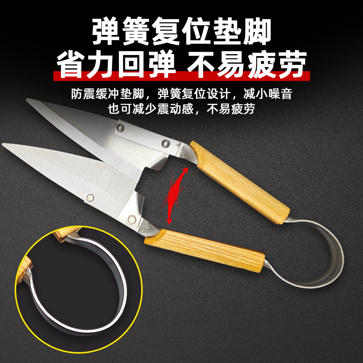 Holsen stainless steel professional garden tools, grass and sheep shears, horse hair shears, garden and gardening shears factory direct sales details Picture
