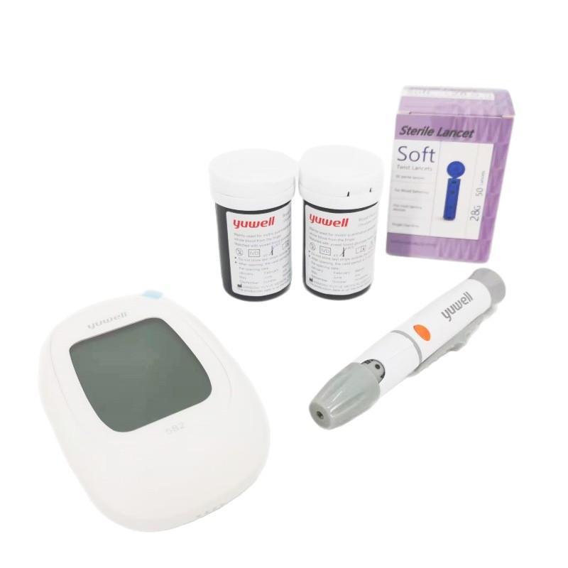 Cross-border exclusive Yuyue 582 blood glucose meter, blood glucose test paper, home high-precision, no-code adjustment, fully automatic blood glucose meter Item Picture